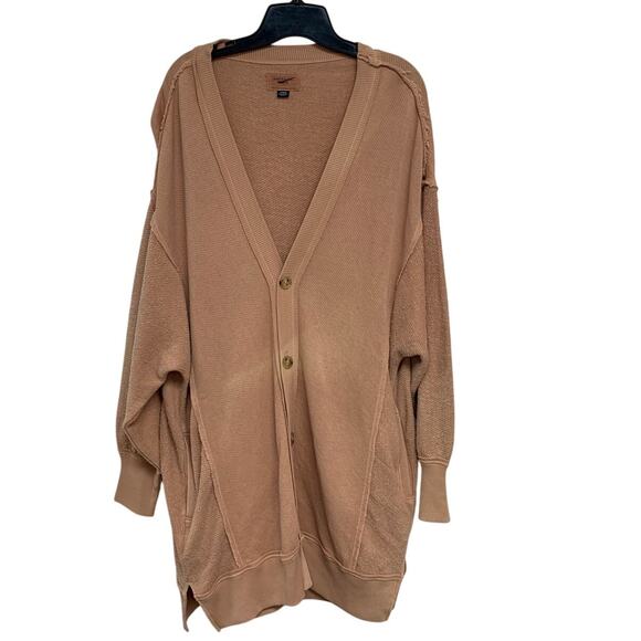 New American Eagle Womens Medium Long Sleeve Button Up Oversized Cardigan - Picture 1 of 4